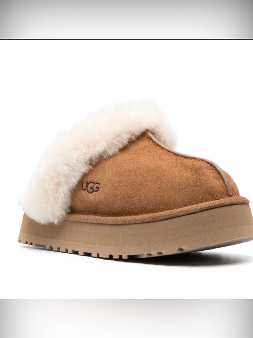 UGG Slippers Ugg Chestnut Suede Women’s Shearling Slippers Size 9